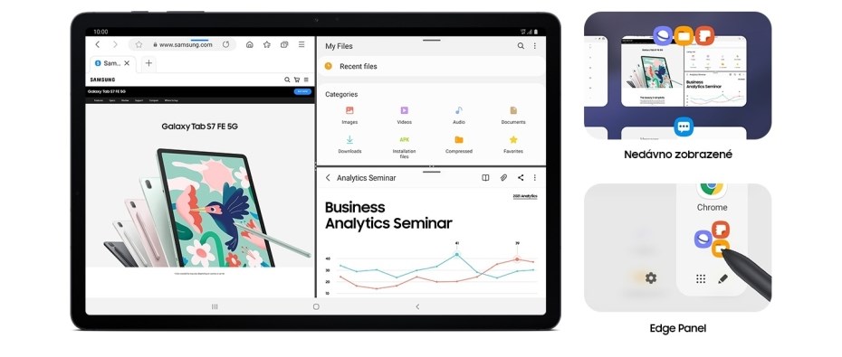 Samsung Tab S7 FE multitasking